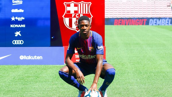 Dembélé présenté au Camp Nou 