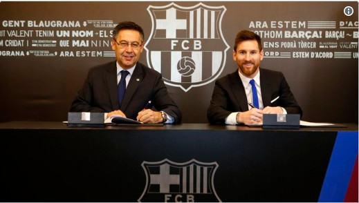 Barca: Messi prolonge  jusqu'en 2021 avec une clause à 700 millions