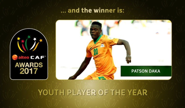 Caf Awards 2017 : Patson Daka élu meilleur jeune joueur