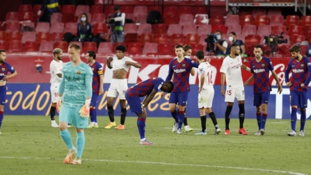 Liga: Séville freine le Barça (0-0)