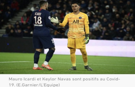 PSG: Keylor Navas et Mauro Icardi aussi positifs au Coronavirus