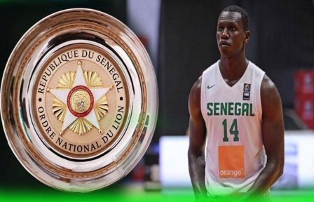 Basketball : Gorgui Sy Dieng élevé au rang de chevalier de l’ordre national du lion