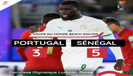 Beach Soccer : le Sénégal bat le Portugal et se qualifie en quart de finale