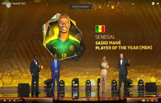 CAF Awards 2022 : Sadio Mané : « Je suis émis, je n’ai pas les mots »