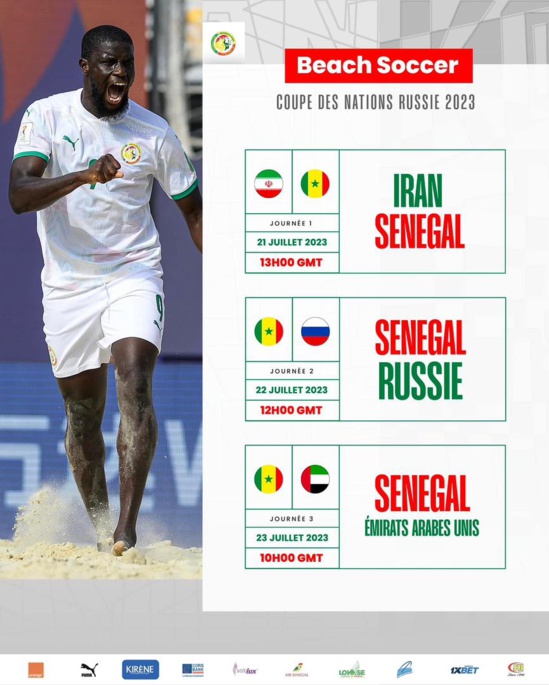 Coupe des nations de Beach Soccer : le Sénégal face à l’Iran ce vendredi