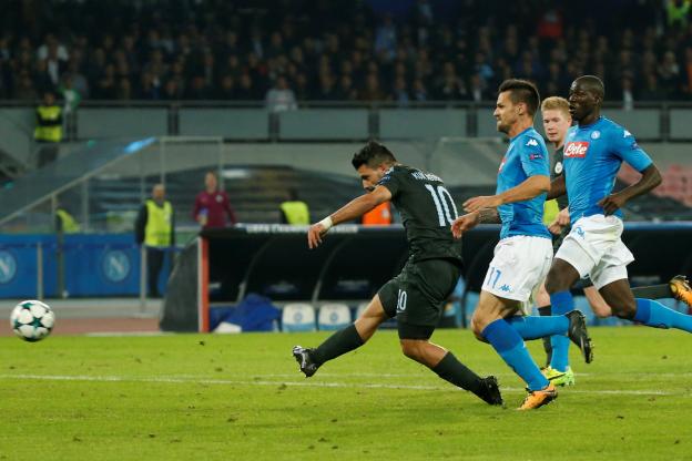 LDC: Manchester City qualifié en 8es de finale en  après sa victoire à Naples