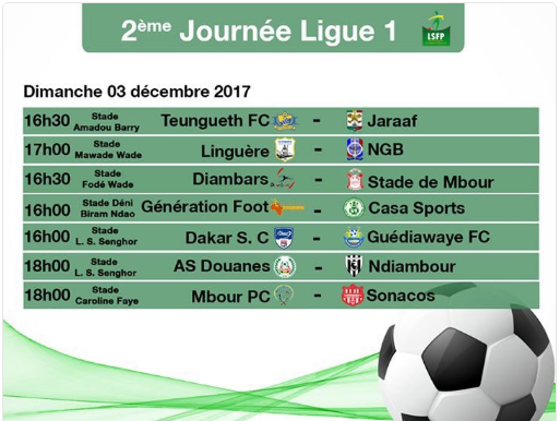 Ligue 1: Le programme complet de la 2e journée