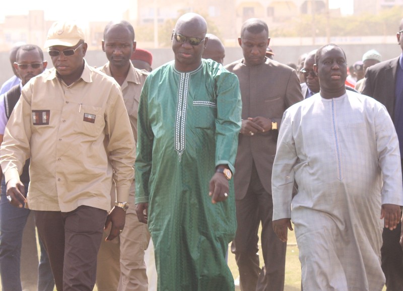 Réfection Stade de Ndiaréme : Matar Ba et Aliou Sall décernent un satisfecit à l’entreprise CSTP