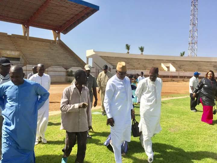 Le ministre des Sports Matar BA en visite de chantier au Stade Lat Dior de Thiès