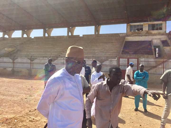 Le ministre des Sports Matar BA en visite de chantier au Stade Lat Dior de Thiès