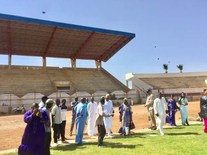 Le ministre des Sports Matar BA en visite de chantier au Stade Lat Dior de Thiès