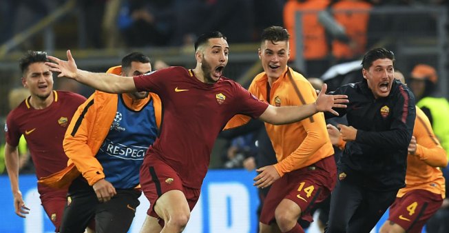 LDC/ ¼ retour : As Rome réussit un miracle devant Barcelone