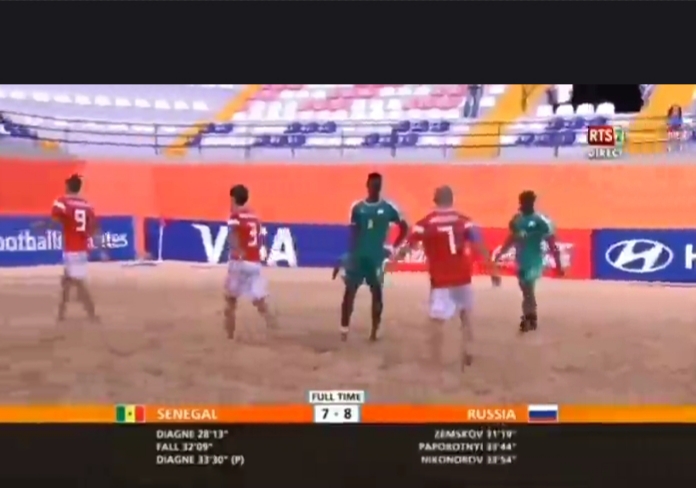 Mondial Beach Soccer : le Sénégal perd son match d’entrée devant la Russie (7-8)