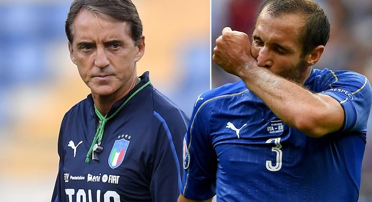 Italie : la bourde de Mancini avec Chiellini