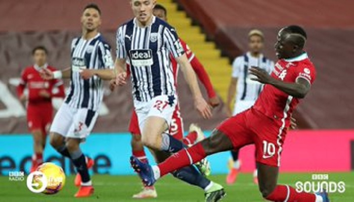 Liverpool : le but de Mané ne suffira pour la victoire face à West Brom