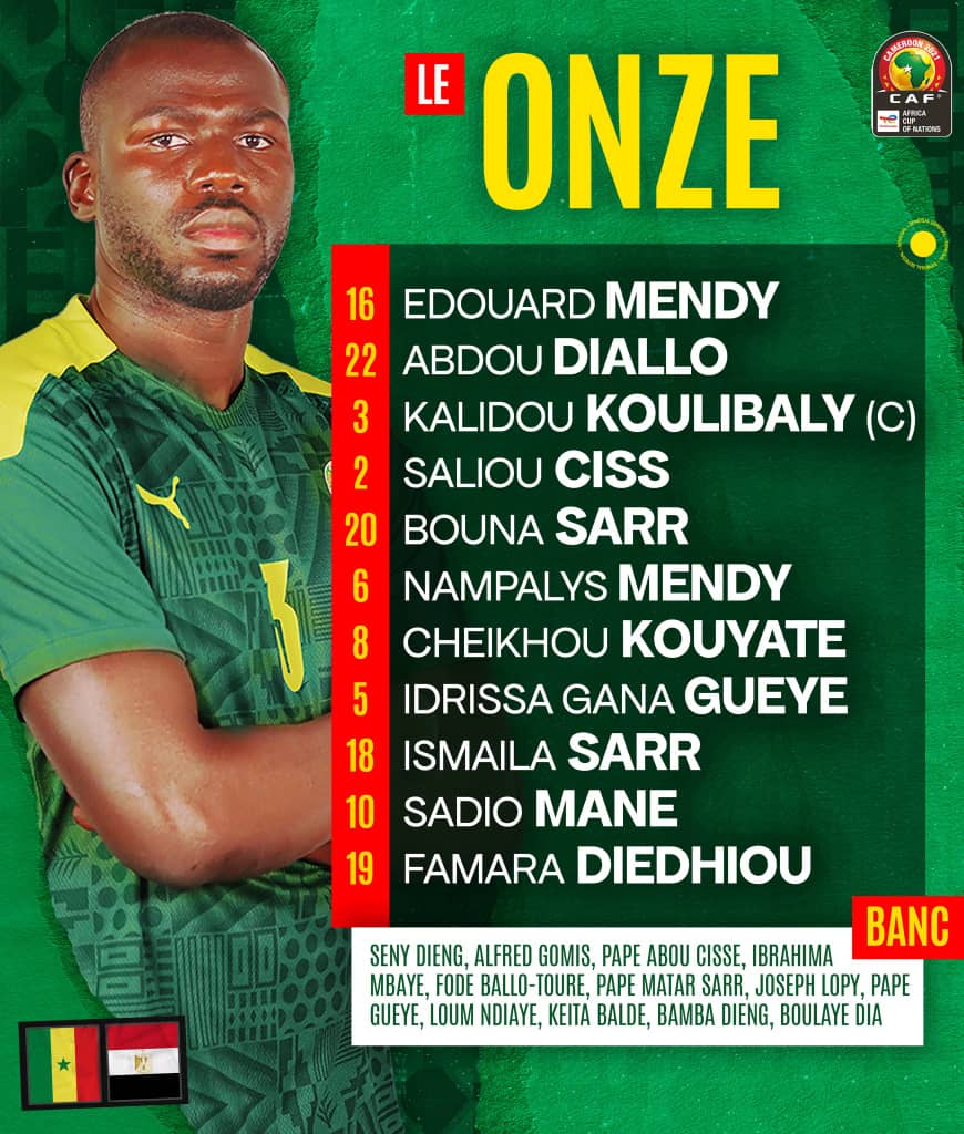 Finale CAN 2021 : Sénégal – Egypte : Cissé remet son onze classique, Ismaila Sarr titulaire !