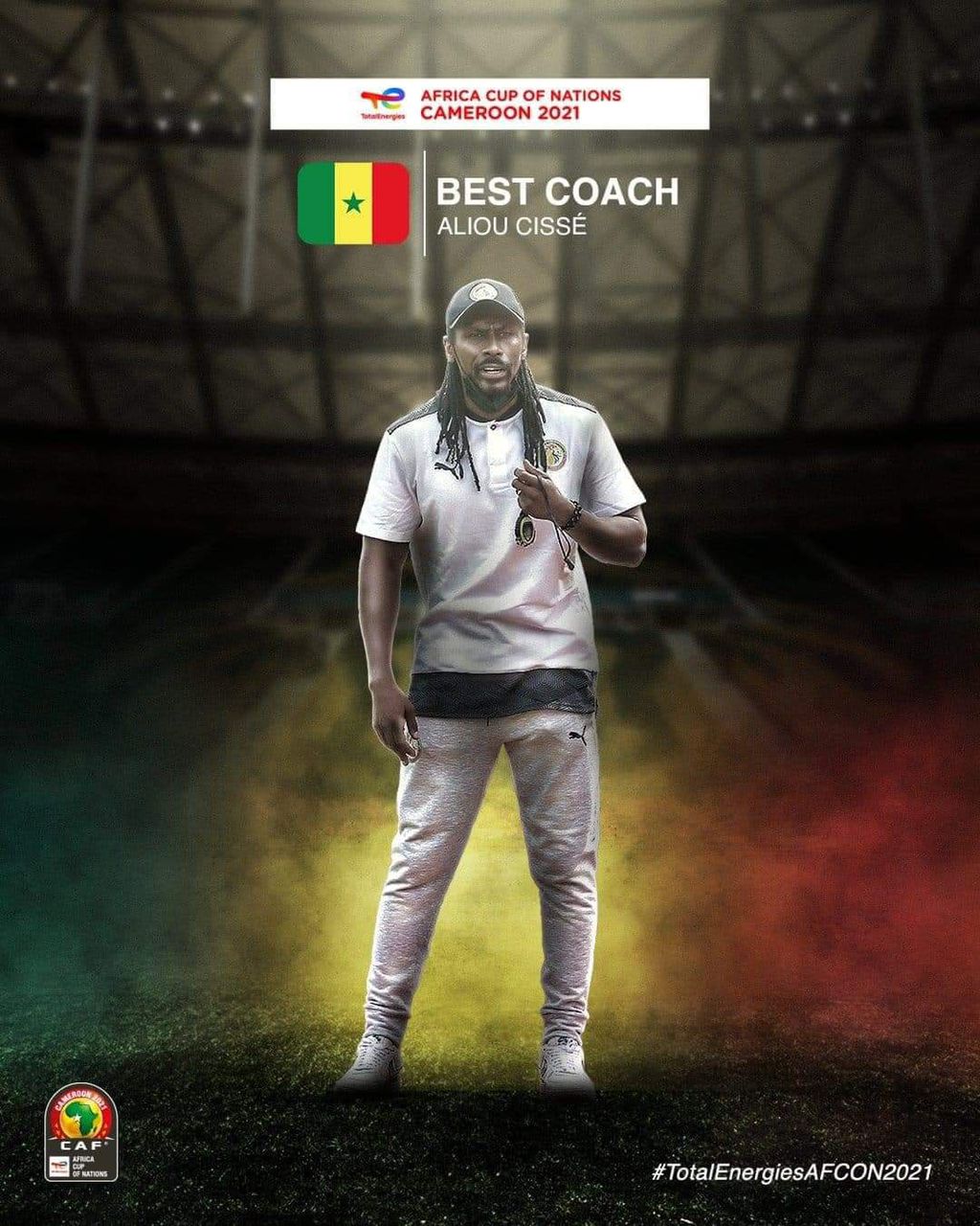 Can 2021 : Aliou Cissé élu meilleur entraineur du tournoi !