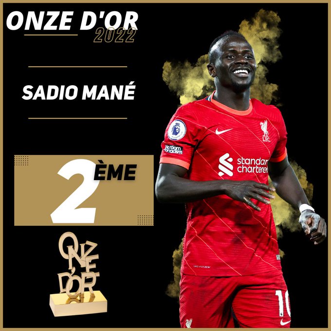 Onze mondial : Sadio Mané sur le podium avec Benzema