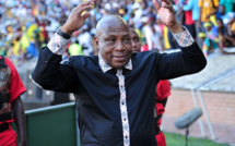 L'ancien coach de l'Afrique du Sud Ephraïm "Shakes" Mashaba à Polokwane pour soutenir Bafana-Bafana