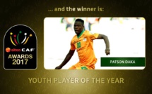 Caf Awards 2017 : Patson Daka élu meilleur jeune joueur