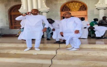 Ahmad Ahmad en visite à la Mosquée Massalikoul Jinaan... en compagnie de Diomansy Kamara