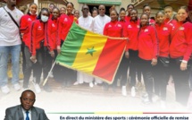 CAN Handball : Matar Ba a donné le drapeau national aux Lionnes